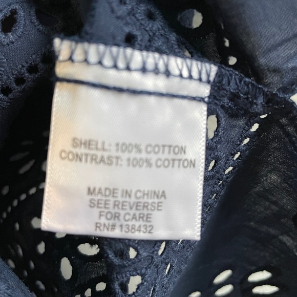 ModCloth Navy Eyelet Success top - Picture 10 of 10